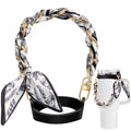 SiliFine Silicone Tumbler Strap Holder with Sling, Carrier - color: Black
