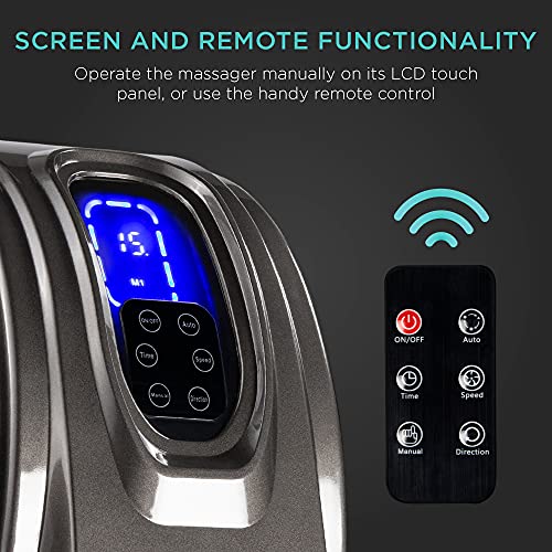 Best Choice Products Shiatsu Foot Massager for Pain Relief, Plantar Fasciitis, Neuropathy, Blood Circulation, Remote Control w/Compact Design - Gray - color: Gray
