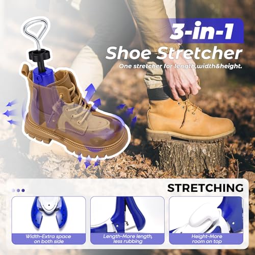 2 Piece Shoe Stretcher Boot Stretcher for Men & Women, 3-Way Shoe Widener - color: Blue, size: Men 9-13,Women 10.5-13