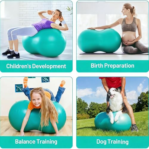 Kid Peanut Ball - Exercise Ball Anti Burst Yoga Ball for Labor Birthing, Physical Therapy, Core Strength, Flexible Seating, Home & Gym Fintness, Sensory Chair Wiggle Seat