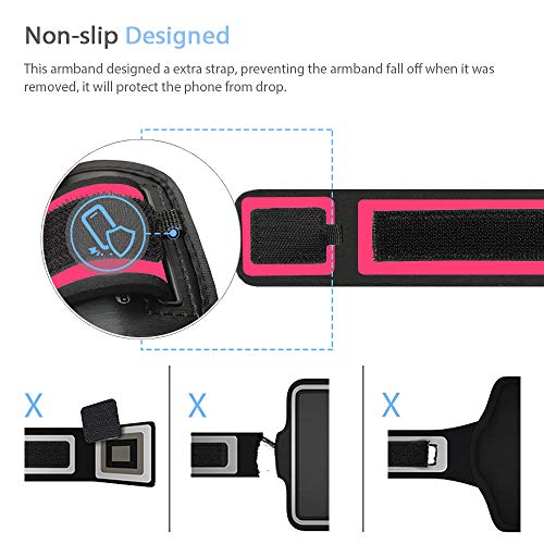 Running Armband for Samsung Galaxy S26/S25/S24/S23 Plus (Rosy) - color: Rosy, size: 6.7" (S Plus)