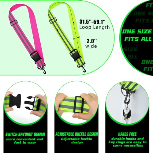 Saintrygo Reflective Sash for Walking - color: Rose Red