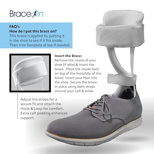 Swedish Deluxe AFO Ankle Brace for Foot Drop, Polyethylene Frame for Women - style: Women Right