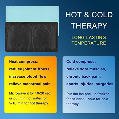 Gel Soft Flexible Ice Packs for Injuries,Reusable Frozen Cold Pack Cool Pad