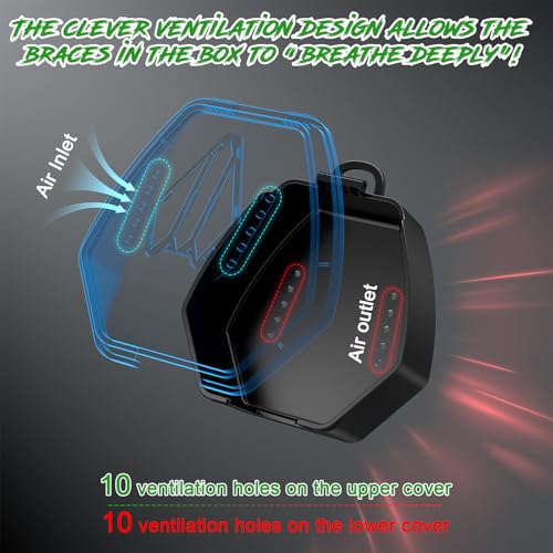 ARGOMAX Mouthguard Case with Clip for Football and Lacrosse, Black+White