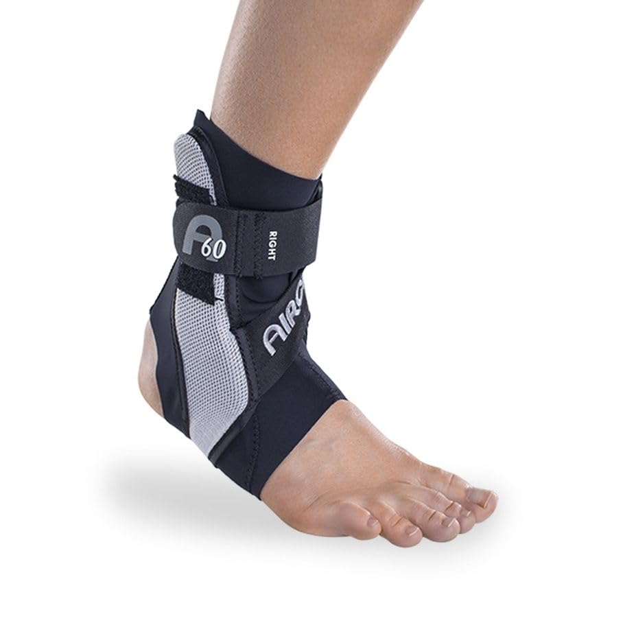 AIRCAST A60 Ankle Support Brace, Left Foot, Black, Medium (Shoe Size: Men's 7.5-11.5 / Women's 9-13) - color: Black (Left Foot), size: Medium