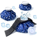 Reusable Ice Pack for Injuries, Snowflake Design Hot & Cold Therapy Pack, Leak-Proof Cold Bag for First Aid, Sports & Home Use,(6 in + 9 in + 11 in) (Set with Wrap) - size: 6 in + 9in+ 11 in
