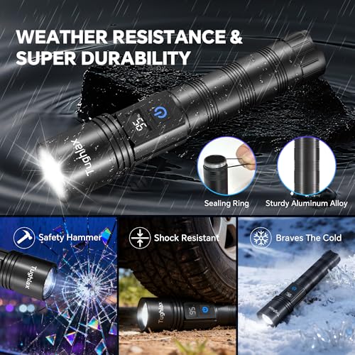 Rechargeable Flashlights Super Bright LED Flash Light 2 Pack - size: 2 Pack