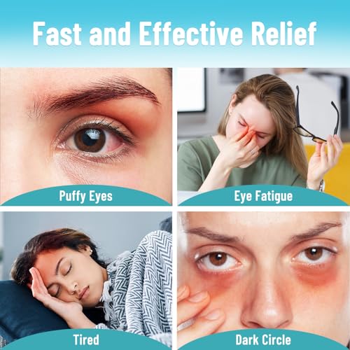 Cooling Eye Mask for Puffy Eyes, Ice Eye Pack After Surgery Relief - Reuable Cold Compress for Dry Eye - Comfortable Perfect Fit Gel Sleep Mask (Black of 3D) - color: Black of 3d