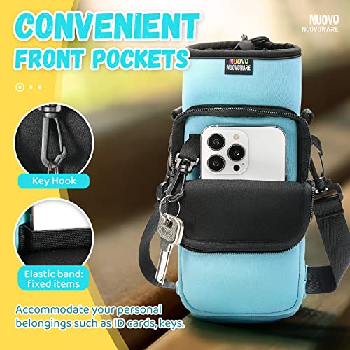 Nuovoware Water Bottle Carrier Bag, 25oz/32oz, Dusty Blue - color: Dusty Blue, size: 25-32 Ounces - Standard