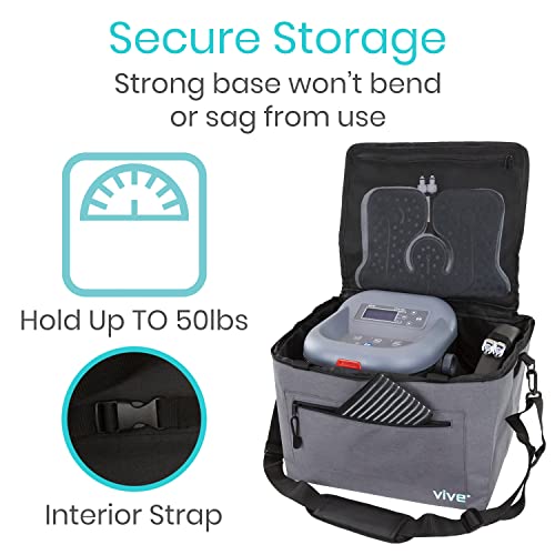 Vive Travel Bag for Ice Therapy Machine - Fits Polar Active, Ossur Cold - color: Gray