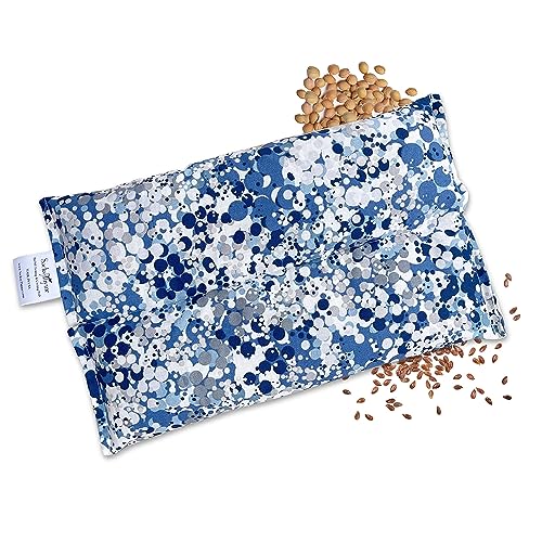 SacksyThyme Ultra Premium Herbal Heating Pad, Microwavable Moist Heat Pack - color: Indigo