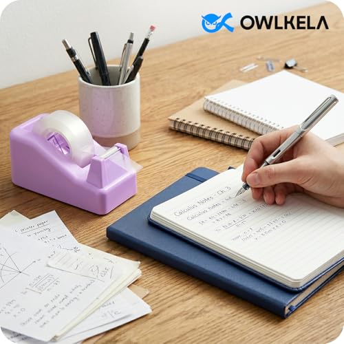 OWLKELA Lightweight Desktop Tape Dispenser, Purple, 1 Pack - color: Purple, size: 1 Pcs