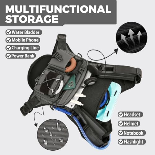 Criuage USA Patent Running Hydration Vest Backpack, Lightweight Chest Pack with 2.0L Water Bladder Bag Daypack for Hiking Running Cycling Race Marathon for Women Men - color: Grey