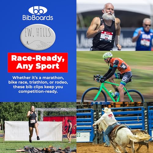 BibBoards bibSNAPS Race Bib Clips, Ew, Hills, 4 Pack - color: Ew Hills