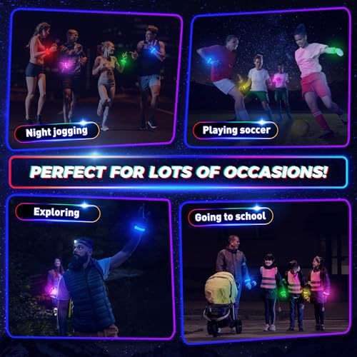 FANL 8/12/24 Pack LED Glow Bracelets, 8 Colors, Light Up Party Favors - color: Multicolor