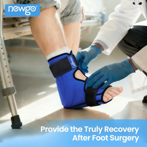 NEWGO Foot Ice Pack Wrap – Cold Compression for Plantar Fasciitis, Blue - color: Blue-1 Pack