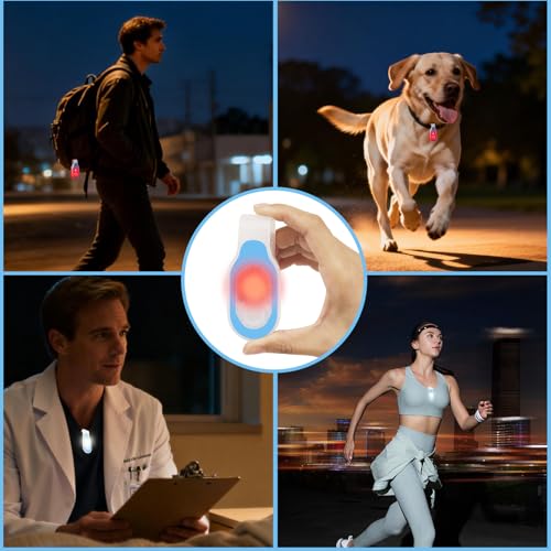 Nurse Night Light Rechargeable LED Clip on Flashlight for Night Shift - color: Pink and Blue