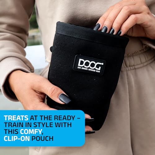 DOOG Treat & Training Pouch - Black | Clip-On Pouch for Dog Walks & Training - color: Black, size: Small