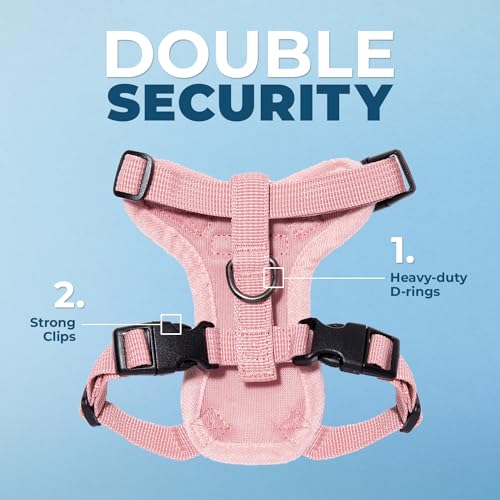 Voyager Escape-Proof Step-in Harness & Leash - Pink, XXXS - color: Pink, size: XXXS (Chest: 10.5 - 13")
