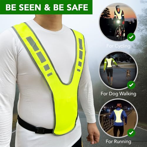 MaximalPower Reflective Safety Vest for Fitness Walking at Night - style: 1x Extra Large Vest