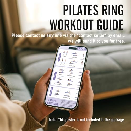 JKSHMYT Pilates Ring, 14.5 inch Magic Circle Pilates Equipment - color: Black