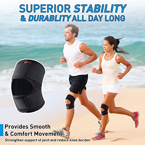 HUETIDE Plus Size Knee Brace for Women Men Patella Tendon Support Strap,XXL - size: XX-Large