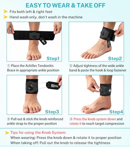 Achilles Tendonitis Brace w/Adjust-Knob Achilles Tendon Support