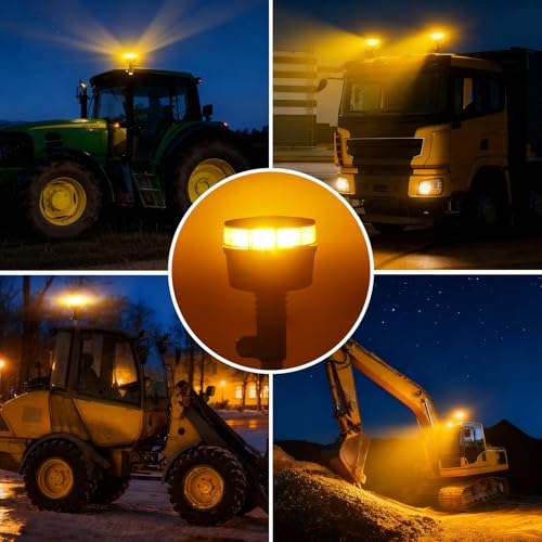 1Pcs Led Beacon Light Amber Emergency Strobe Lights - color: Beacon Light - B