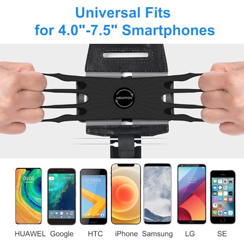 50 Pack Cell Phone Holder Armband - Reflective & Adjustable Wristband Strap Arm Bands Case Compatible with iPhone 16 15 14 13 12 Mini Pro Max Plus Samsung Galaxy Pixel for Workout Exercise Sports - color: 50 Pack Black