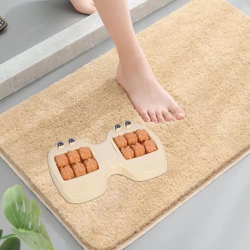 Foot Roller Massage Ergonomic Portable Magnetic Beads Massage Tool Care - color: Yellow