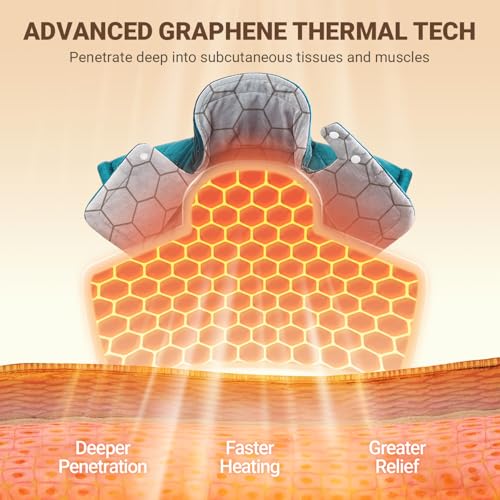Graphene-Infused Heating Pad for Neck and Shoulders and Back, Heated Wrap