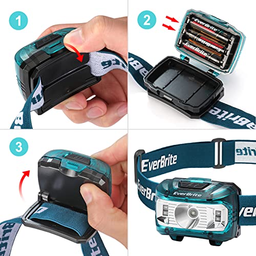 EverBrite Headlamp, 2 Pack LED Head Lamp for Kids & Adults, Red Light - color: Blue