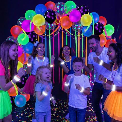 LovesTown 6 PCS LED Light Up Bracelets, LED Glow Bracelets Glow in the Dark - color: White