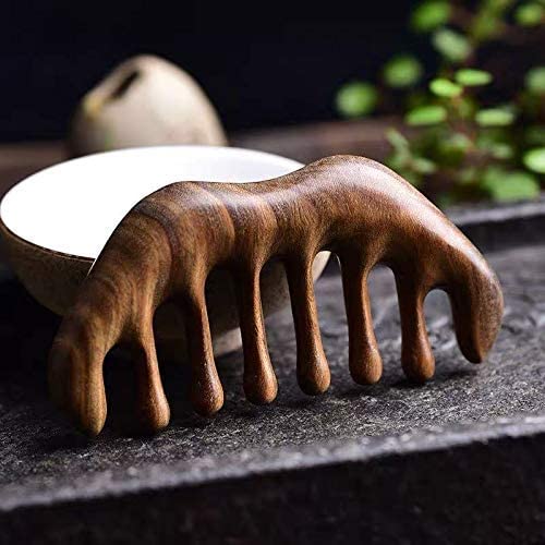 OULIGET Massage Wooden Comb,Wide Tooth Hair Comb, Scraping Scalp Massage - style: Wooden Comb