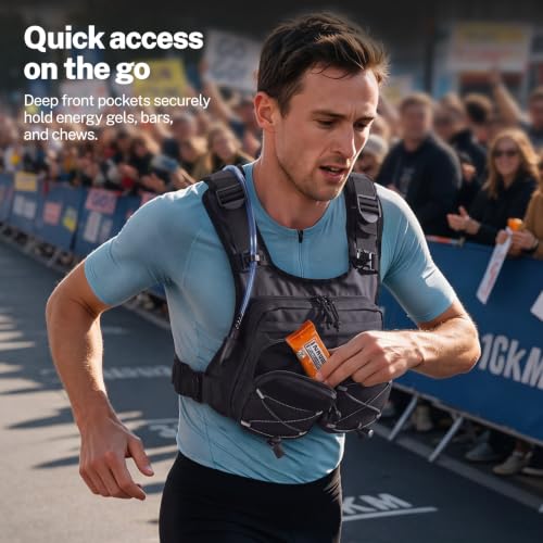 NOOLA Running Vest with 2L Water Bladder Hydration Backpack for Men Women - size: Large