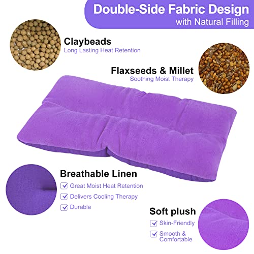Atsuwell 6 x 11'' Microwave Heating Pad for Cramps & Joint Relief, Purple - style: 6 x 11-Purple