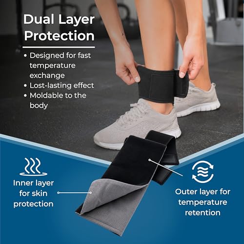 Cryopak Cold and Hot Therapy Wrap, Black, Latex-Free, Non-Toxic, for Back, Abdomen, Hip, Sports Injury Prevention, Recovery (Small). kit Includes Flexible Gel Compress, Sleeve and Strap. - size: Small