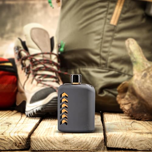 Le’raze 3.4 oz Glass Hip Flask, Sleek Silicone Sleeve | 100ml Single Shot Pocket Bottle for Alcohol Liquor | Leakproof Lids, Funnel | Cute Discreet Concert, TSA Travel Approved Shatterproof Mini Gift - size: 3.4oz.