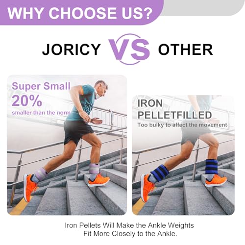 Ankle Weights A Pair of 1/2/3/4/6/8/10/12/20 LBS Wrist Leg Arm Weights for Women Men with Straps, Strength weighted for Physical Therapy Running Walking Home Fitness Gym Workout Weight Loss - color: Light Purple