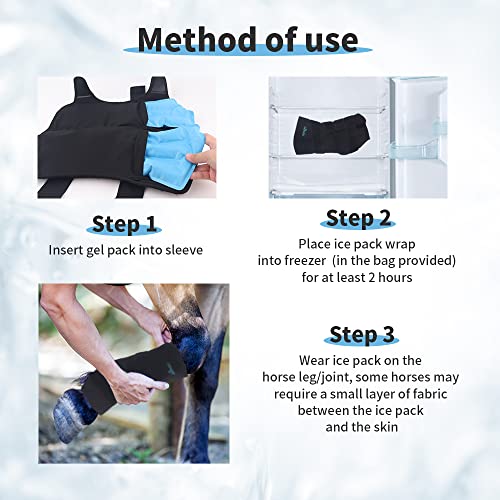 NEWGO Horse Ice Pack, 1 Wrap with 2 Gel Packs - style: 1 Pack