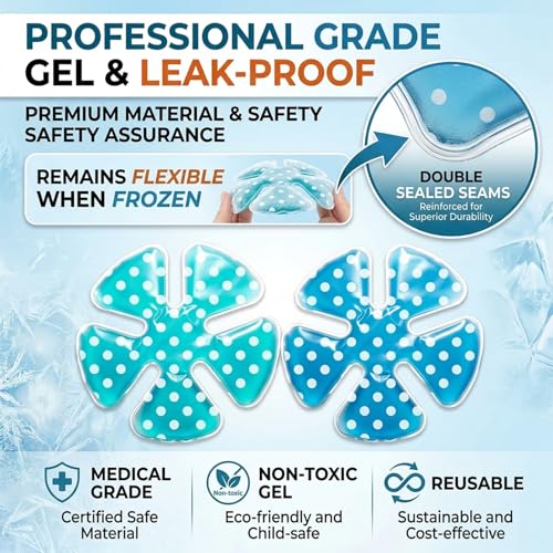 Reusable Cooling Gel Ice Packs for Hats, Adjustable Cold Therapy Headband Inserts for Hard Hats, Sun Hats, 4-Hour Relief for Construction Workers, Migraines, Heat Stroke Prevention (dot)