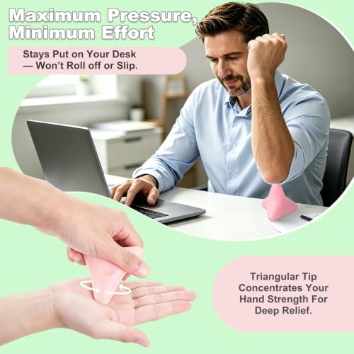 Manual Trigger Point Massager Ball–Deep Tissue Massage Tool - color: Blush Pink