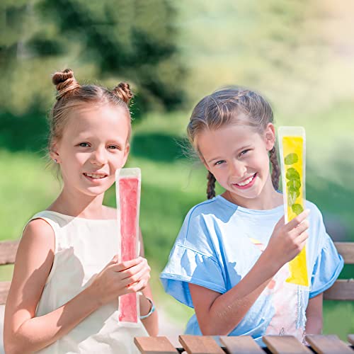 FEBSNOW 120 Disposable Ice Popsicle Mold Bags Freezer Tubes With Zip Seals - size: 11"x2"