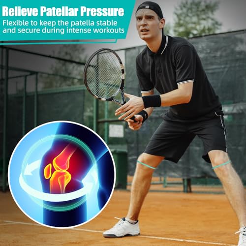 Foilswirl Patella Knee Band Basketball Knee Strap,2,Light Blue,M - color: Light Blue, size: M