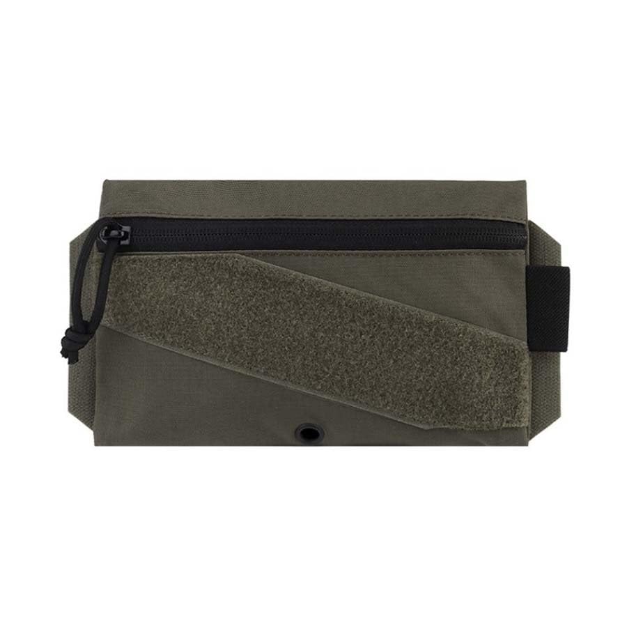 Tactical Sticky Admin Pouch with Loop Panel Utility Snack Pouch Tool Storage Bag for Tactical Vest Chest Rig - color: Green