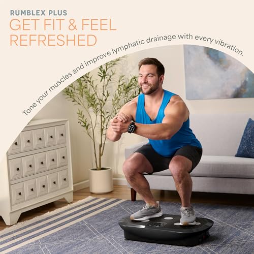 Lifepro Rumblex 4D Vibration Plate Exercise Machine with 7 Training Modes - color: Black, size: Plus
