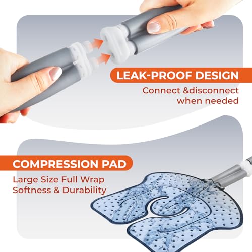 YOUKADA Cold Therapy Machine for Knee After Surgery with Quiet Pump - color: White&gray