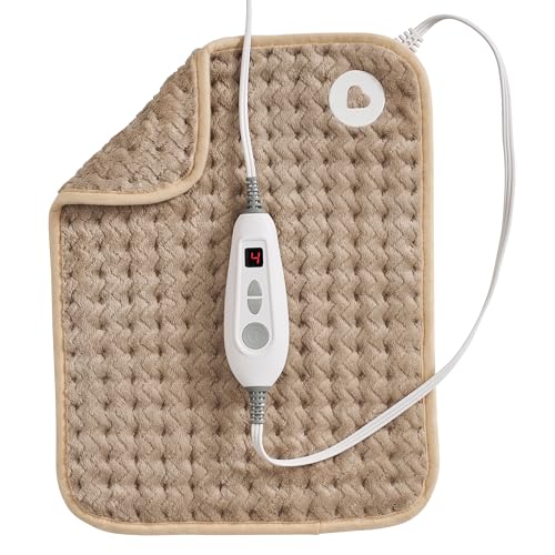 Brookstone Herringbone Portable Heating Pad, 16 x 12 in, Taupe - color: Taupe