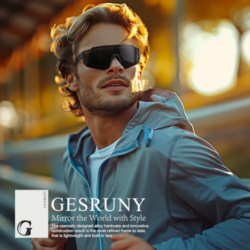 Polarized Sports Sunglasses Men Women for Running UV400 Protection - color: Ice Blue/Pink/Orange